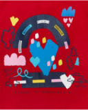 T-shirt en maille rouge pour filles Road to Adventure T-shirt en maille rouge pour filles Road to Adventure