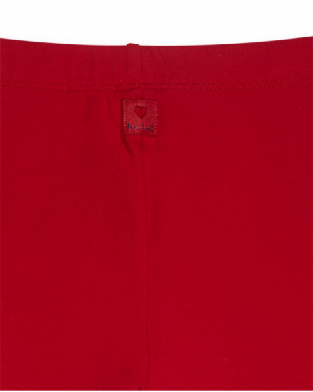 Legging en peluche rouge pour fille Road to Adventure Legging en peluche rouge pour fille Road to Adventure