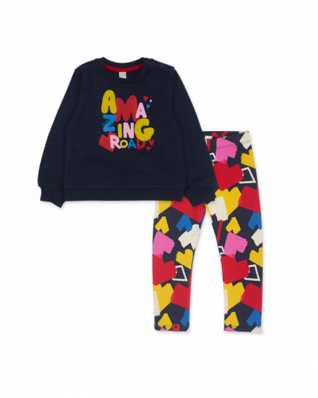 Ensemble peluche bleu pour fille Road to Adventure