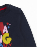 Sweat bleu en molleton pour fille Road to Adventure Sweat bleu en molleton pour fille Road to Adventure