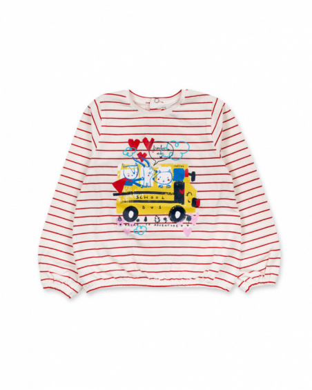 T-shirt jersey blanc fille Road to Adventure
