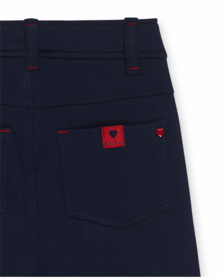 Legging bleu en maille pour fille Road to Adventure Legging bleu en maille pour fille Road to Adventure