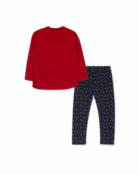 Ensemble tricot rouge fille Road to Adventure