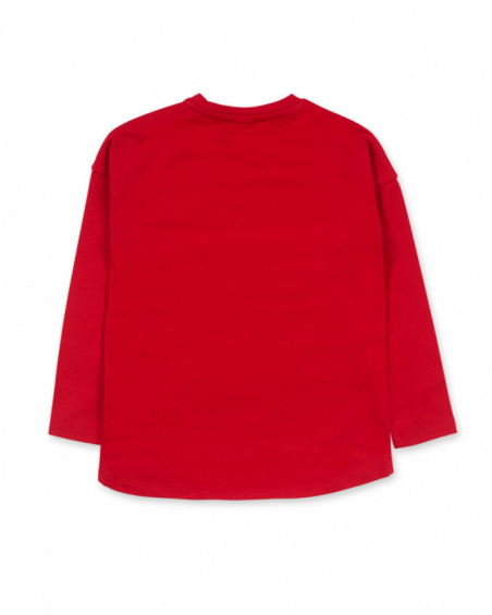 T-shirt en maille rouge pour fille Road to Adventure