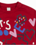 T-shirt en maille rouge pour fille Road to Adventure T-shirt en maille rouge pour fille Road to Adventure