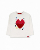 T-shirt blanc en maille fille Road to Adventure T-shirt blanc en maille fille Road to Adventure