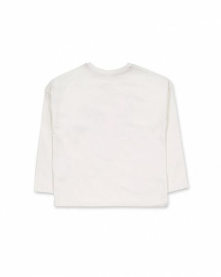 T-shirt blanc en maille fille Road to Adventure T-shirt blanc en maille fille Road to Adventure