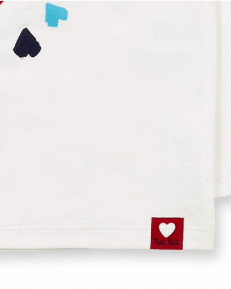 T-shirt blanc en maille fille Road to Adventure T-shirt blanc en maille fille Road to Adventure