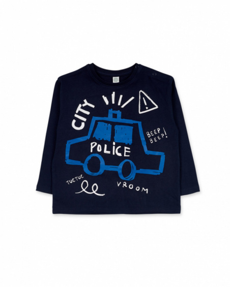T-shirt bleu en maille Road to Adventure garçon T-shirt bleu en maille Road to Adventure garçon