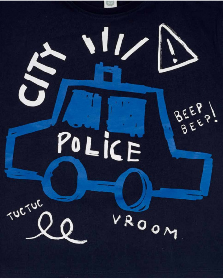 T-shirt bleu en maille Road to Adventure garçon T-shirt bleu en maille Road to Adventure garçon