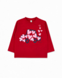 T-shirt en maille rouge fille Road to Adventure T-shirt en maille rouge fille Road to Adventure