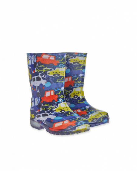 Bottes garçon Road to Adventure bleues imprimées