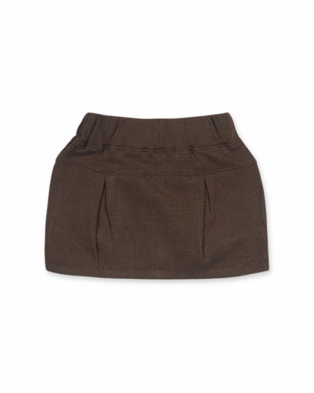 Jupe en maille marron pour fille My Troop Jupe en maille marron pour fille My Troop