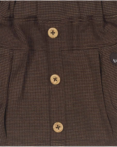 Jupe en maille marron pour fille My Troop Jupe en maille marron pour fille My Troop