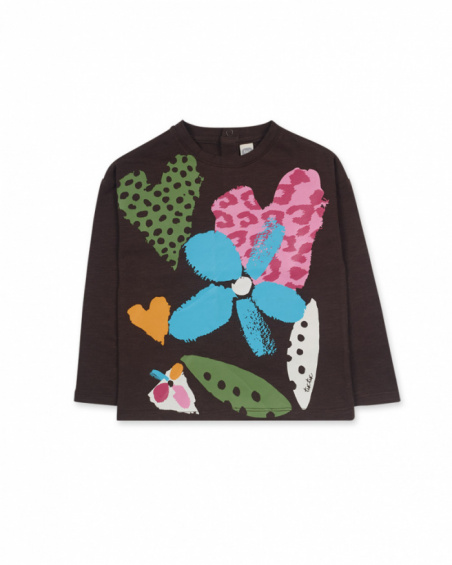 T-shirt jersey marron fille My Troop T-shirt jersey marron fille My Troop