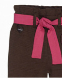 Pantalon en maille marron pour fille My Troop Pantalon en maille marron pour fille My Troop