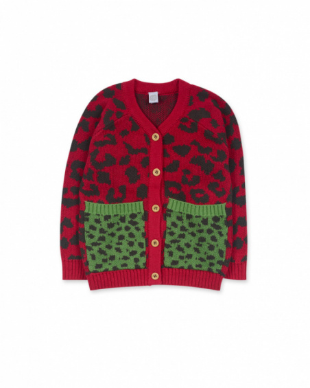 Veste en maille rose pour fille My Troop Veste en maille rose pour fille My Troop