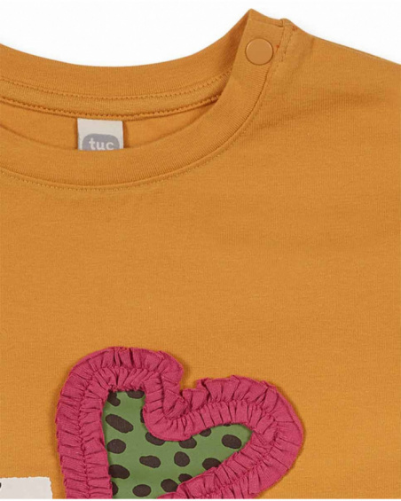 T-shirt jaune en maille fille My Troop T-shirt jaune en maille fille My Troop