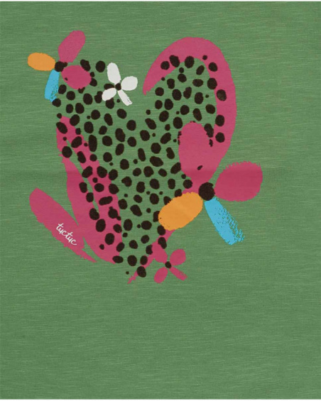 T-shirt vert en maille pour fille My Troop T-shirt vert en maille pour fille My Troop