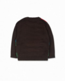 Pull en maille marron pour garçon My Troop Pull en maille marron pour garçon My Troop