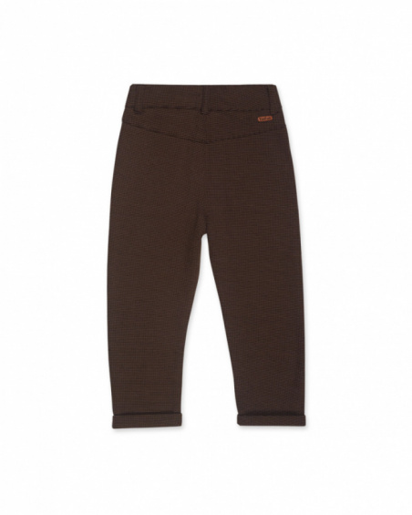 Pantalon en maille marron pour garçon My Troop Pantalon en maille marron pour garçon My Troop
