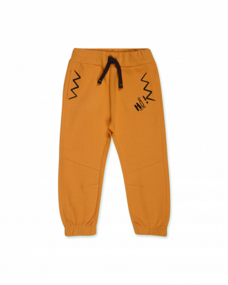 Pantalon maille fantaisie jaune garçon My Troop Pantalon maille fantaisie jaune garçon My Troop