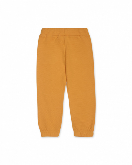 Pantalon maille fantaisie jaune garçon My Troop