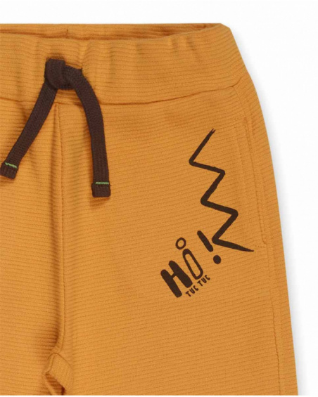 Pantalon maille fantaisie jaune garçon My Troop Pantalon maille fantaisie jaune garçon My Troop
