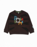 Sweat molleton marron pour garçon My Troop Sweat molleton marron pour garçon My Troop