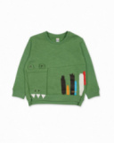 Sweat molleton vert garçon My Troop Sweat molleton vert garçon My Troop