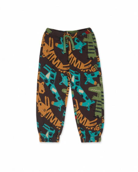 Pantalon peluche marron garçon My Troop Pantalon peluche marron garçon My Troop