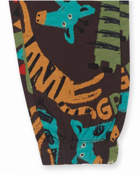Pantalon peluche marron garçon My Troop Pantalon peluche marron garçon My Troop