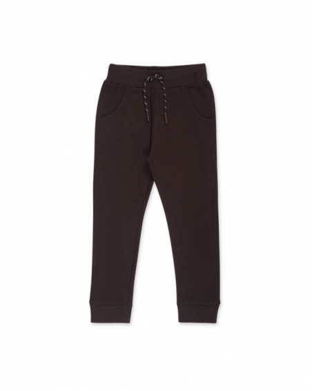 Pantalon peluche garçon marron My Troop Pantalon peluche garçon marron My Troop