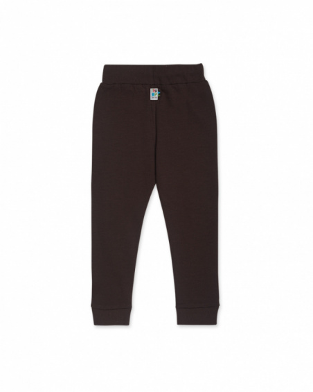 Pantalon peluche garçon marron My Troop Pantalon peluche garçon marron My Troop