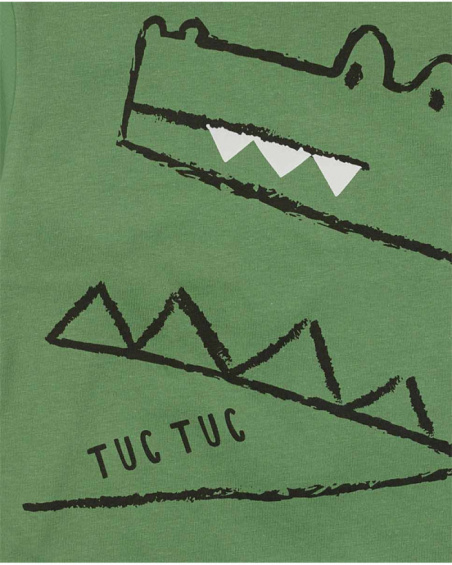T-shirt vert en maille pour garçon My Troop T-shirt vert en maille pour garçon My Troop