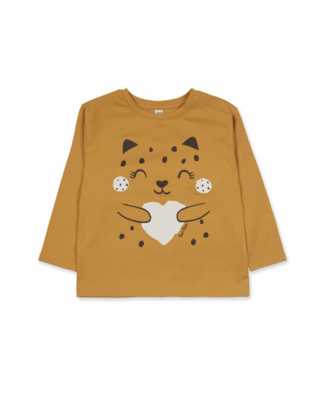 T-shirt jaune en maille pour fille My Troop T-shirt jaune en maille pour fille My Troop