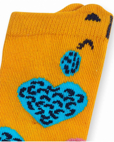 Lot de 2 chaussettes orange fuchsia pour fille My Troop Lot de 2 chaussettes orange fuchsia pour fille My Troop