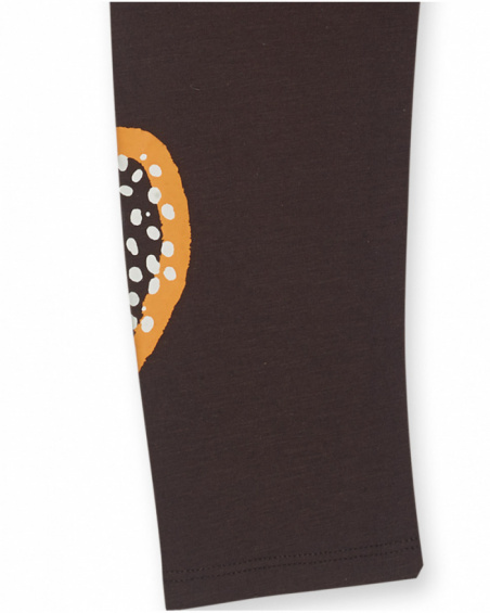 Legging en maille marron fille My Troop Legging en maille marron fille My Troop