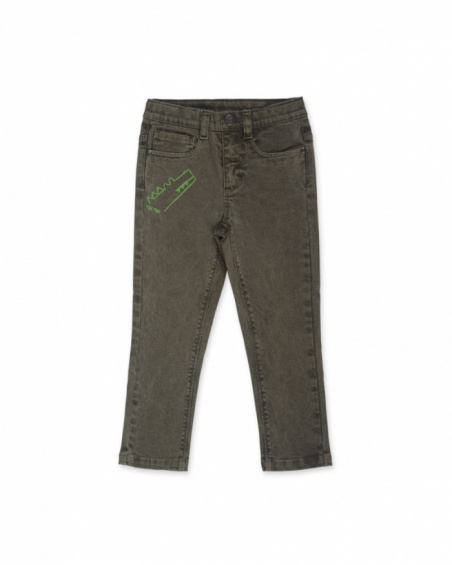 Pantalon sergé marron garçon My Troop Pantalon sergé marron garçon My Troop