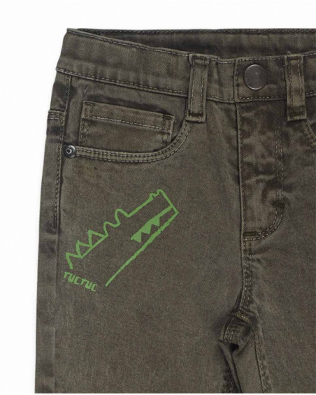 Pantalon sergé marron garçon My Troop Pantalon sergé marron garçon My Troop