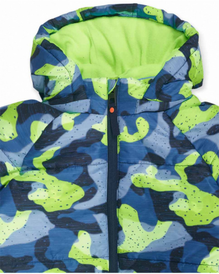 Parka matelassée bleue pour garçon Ocean Mistery