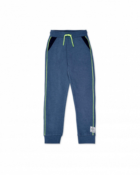 Pantalon peluche bleu pour garçon Ocean Mistery Pantalon peluche bleu pour garçon Ocean Mistery
