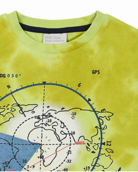 T-shirt en maille jaune pour garçon Ocean Mistery T-shirt en maille jaune pour garçon Ocean Mistery