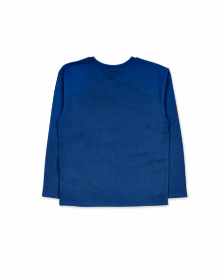 T-shirt bleu en maille pour garçon Ocean Mistery T-shirt bleu en maille pour garçon Ocean Mistery