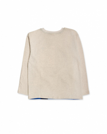 T-shirt gris en maille pour garçon Ocean Mistery T-shirt gris en maille pour garçon Ocean Mistery