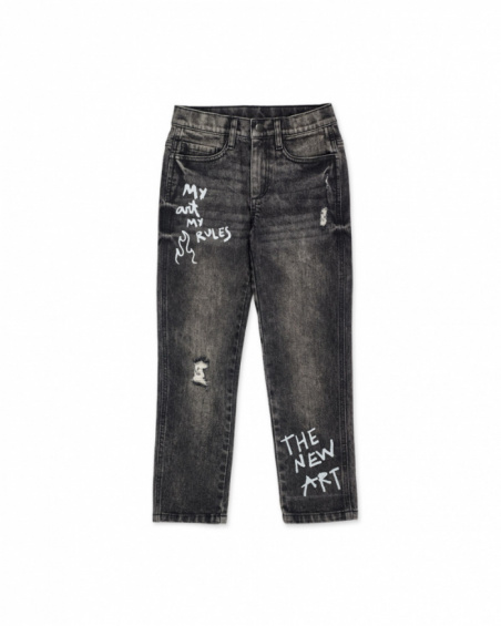 Pantalon en jean gris pour garçon The New Artists Pantalon en jean gris pour garçon The New Artists