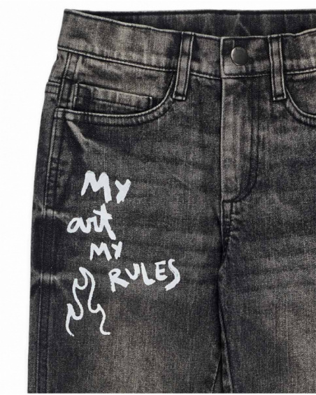 Pantalon en jean gris pour garçon The New Artists