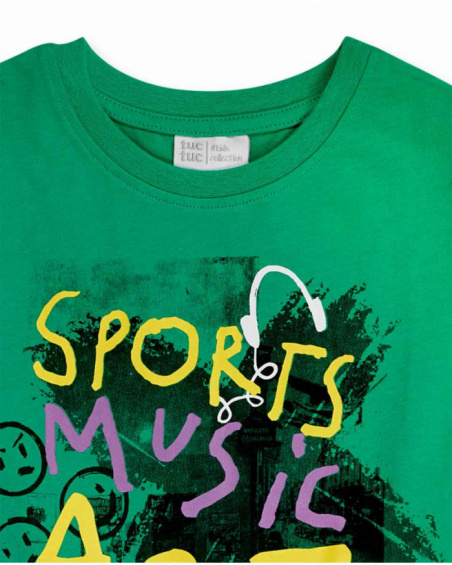 T-shirt en maille vert pour garçon The New Artists T-shirt en maille vert pour garçon The New Artists