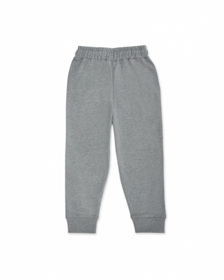 Pantalon molleton gris pour garçon The New Artists