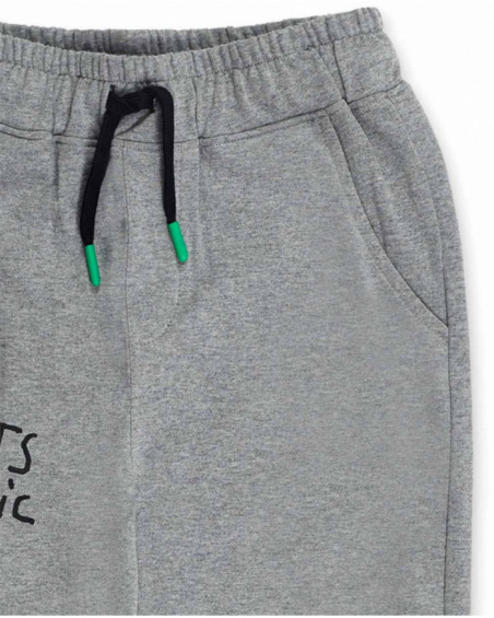 Pantalon molleton gris pour garçon The New Artists